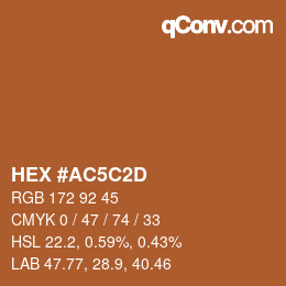 Color code: HEX #AC5C2D | qconv.com