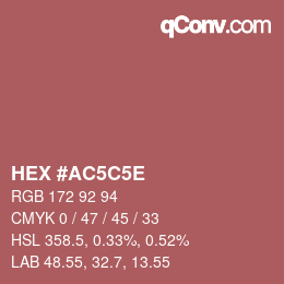 Código de color: HEX #AC5C5E | qconv.com