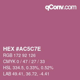 Color code: HEX #AC5C7E | qconv.com