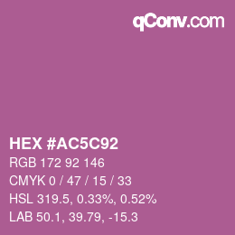 カラーコード: HEX #AC5C92 | qconv.com