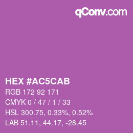 Color code: HEX #AC5CAB | qconv.com