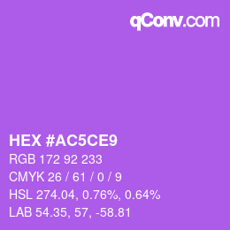 Color code: HEX #AC5CE9 | qconv.com