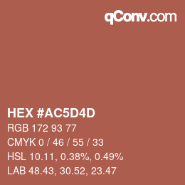 カラーコード: HEX #AC5D4D | qconv.com