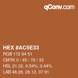 Color code: HEX #AC5E33 | qconv.com