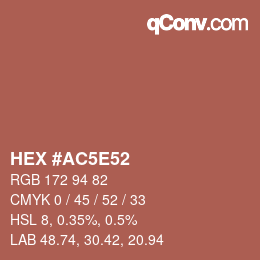 Color code: HEX #AC5E52 | qconv.com