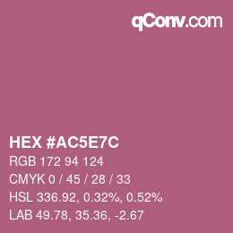 Color code: HEX #AC5E7C | qconv.com