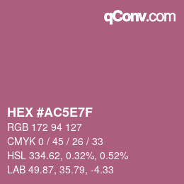 Color code: HEX #AC5E7F | qconv.com