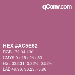 Color code: HEX #AC5E82 | qconv.com