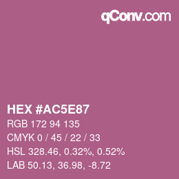Color code: HEX #AC5E87 | qconv.com