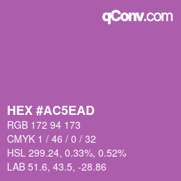 Color code: HEX #AC5EAD | qconv.com