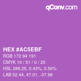 Color code: HEX #AC5EBF | qconv.com