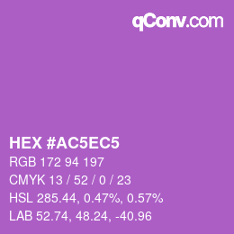 Color code: HEX #AC5EC5 | qconv.com