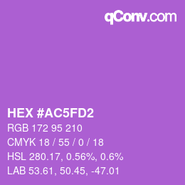 カラーコード: HEX #AC5FD2 | qconv.com