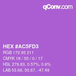 颜色代码: HEX #AC5FD3 | qconv.com
