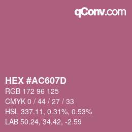 颜色代码: HEX #AC607D | qconv.com