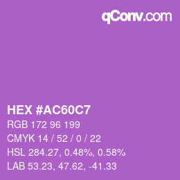 Color code: HEX #AC60C7 | qconv.com