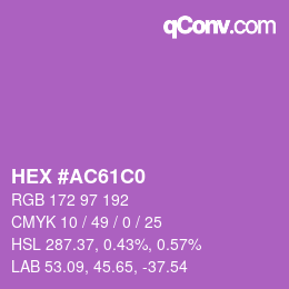 Color code: HEX #AC61C0 | qconv.com