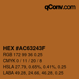颜色代码: HEX #AC63243F | qconv.com