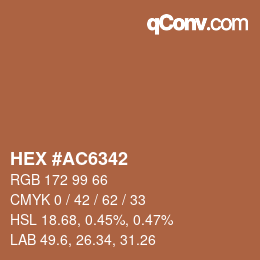 Color code: HEX #AC6342 | qconv.com