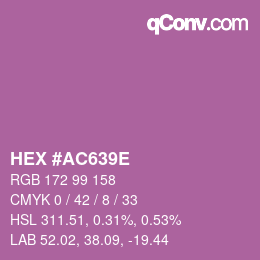 Código de color: HEX #AC639E | qconv.com