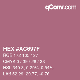 Color code: HEX #AC697F | qconv.com