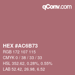 Color code: HEX #AC6B73 | qconv.com