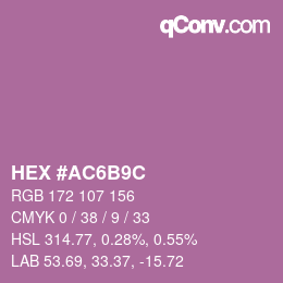 Color code: HEX #AC6B9C | qconv.com