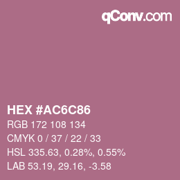 カラーコード: HEX #AC6C86 | qconv.com