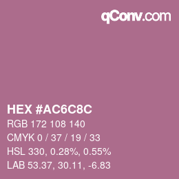 Color code: HEX #AC6C8C | qconv.com