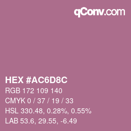 Color code: HEX #AC6D8C | qconv.com