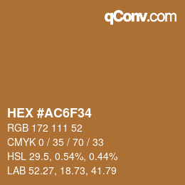 Color code: HEX #AC6F34 | qconv.com