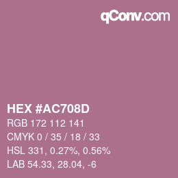 Color code: HEX #AC708D | qconv.com