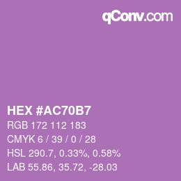 カラーコード: HEX #AC70B7 | qconv.com