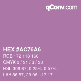 Color code: HEX #AC76A6 | qconv.com