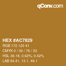 Farbcode: HEX #AC7829 | qconv.com