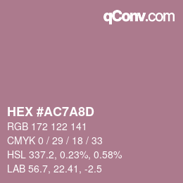 Color code: HEX #AC7A8D | qconv.com