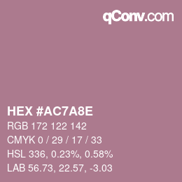Color code: HEX #AC7A8E | qconv.com