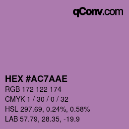Código de color: HEX #AC7AAE | qconv.com