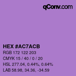 Color code: HEX #AC7ACB | qconv.com