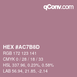 Color code: HEX #AC7B8D | qconv.com