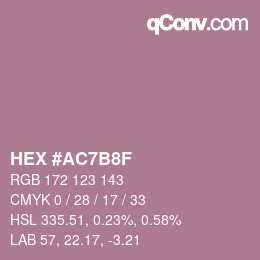 Color code: HEX #AC7B8F | qconv.com