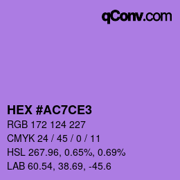 Color code: HEX #AC7CE3 | qconv.com