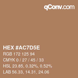 カラーコード: HEX #AC7D5E | qconv.com