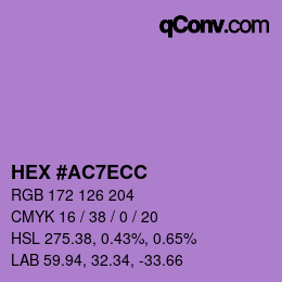 Color code: HEX #AC7ECC | qconv.com