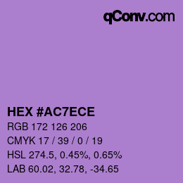 Color code: HEX #AC7ECE | qconv.com
