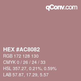 Color code: HEX #AC8082 | qconv.com