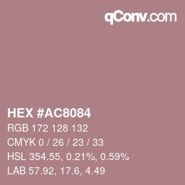 カラーコード: HEX #AC8084 | qconv.com