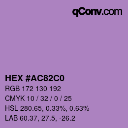 Color code: HEX #AC82C0 | qconv.com