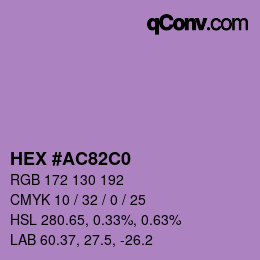 Color code: HEX #AC82C0 | qconv.com