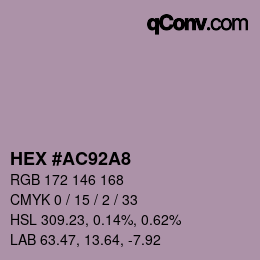 Color code: HEX #AC92A8 | qconv.com